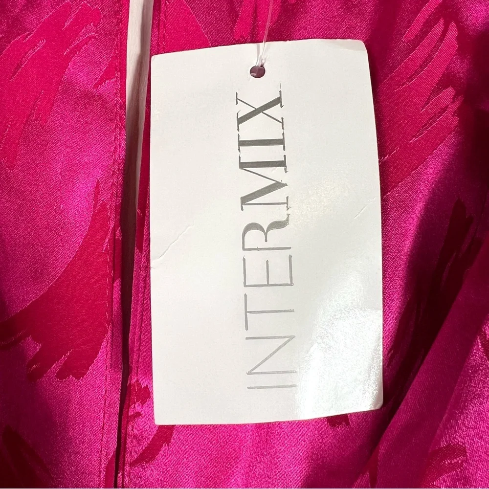 NWT Ronny Kobo Eugenia Jacquard Top Silk Blend Pink Size Small - Picture 13 of 16